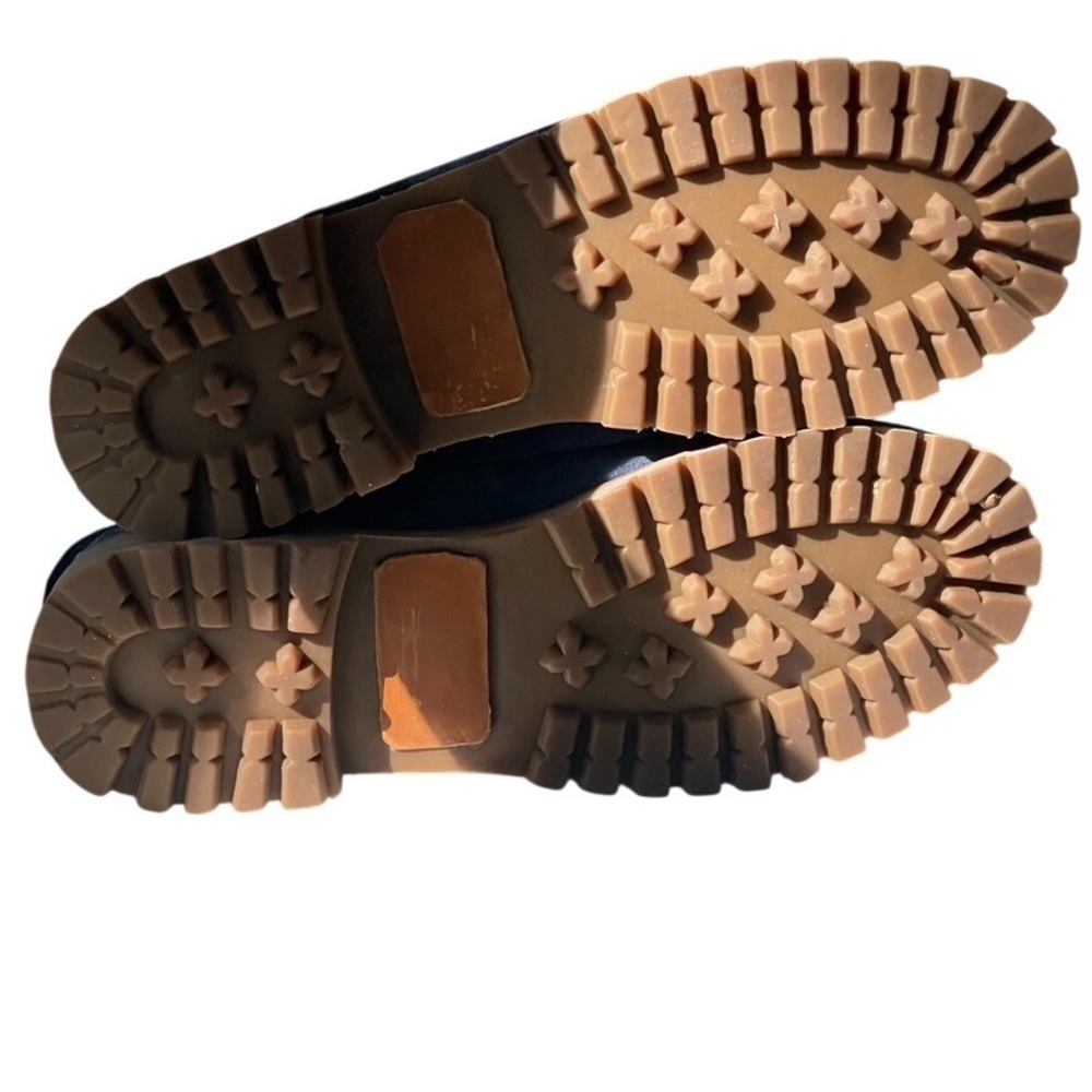 Floats Navy Suede Boat Shoes Lug Sole Moccasins Women's 10R - Picture 6 of 8